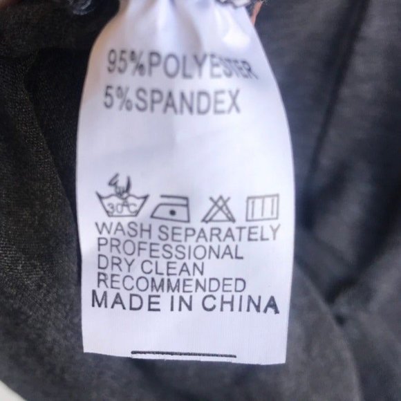 FancyQube 3/4 Sleeve Ruched Top in Dark Gray - Size Large - Picture 7 of 7